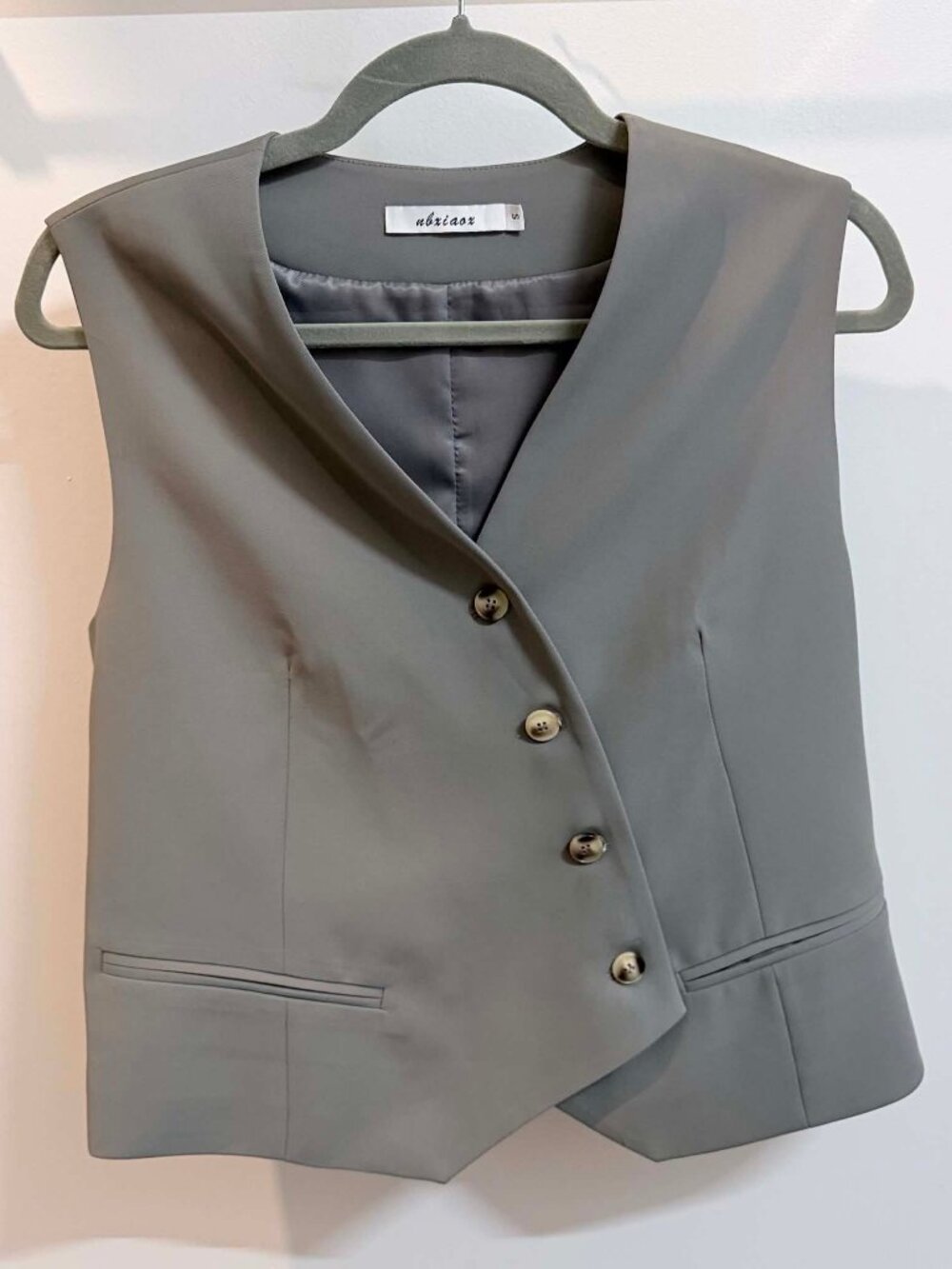 NWOT Tailored Grey Blazer Vest